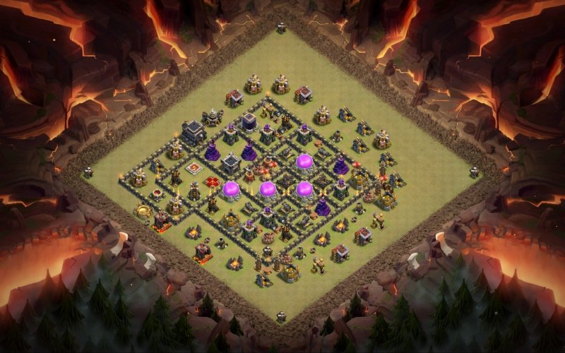 clash of clans th9 base layouts