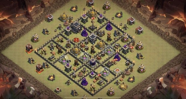 clash of clans base th9